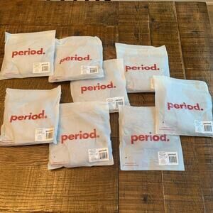 NEW Lot of 8 Period. Cotton Bikini Menstrual Underwear in Heather Grey- Medium